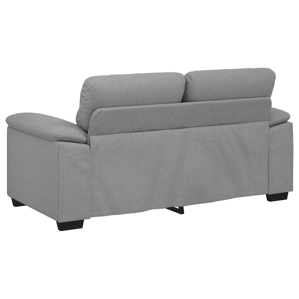 Canapé à 2 places gris clair 120 cm tissu