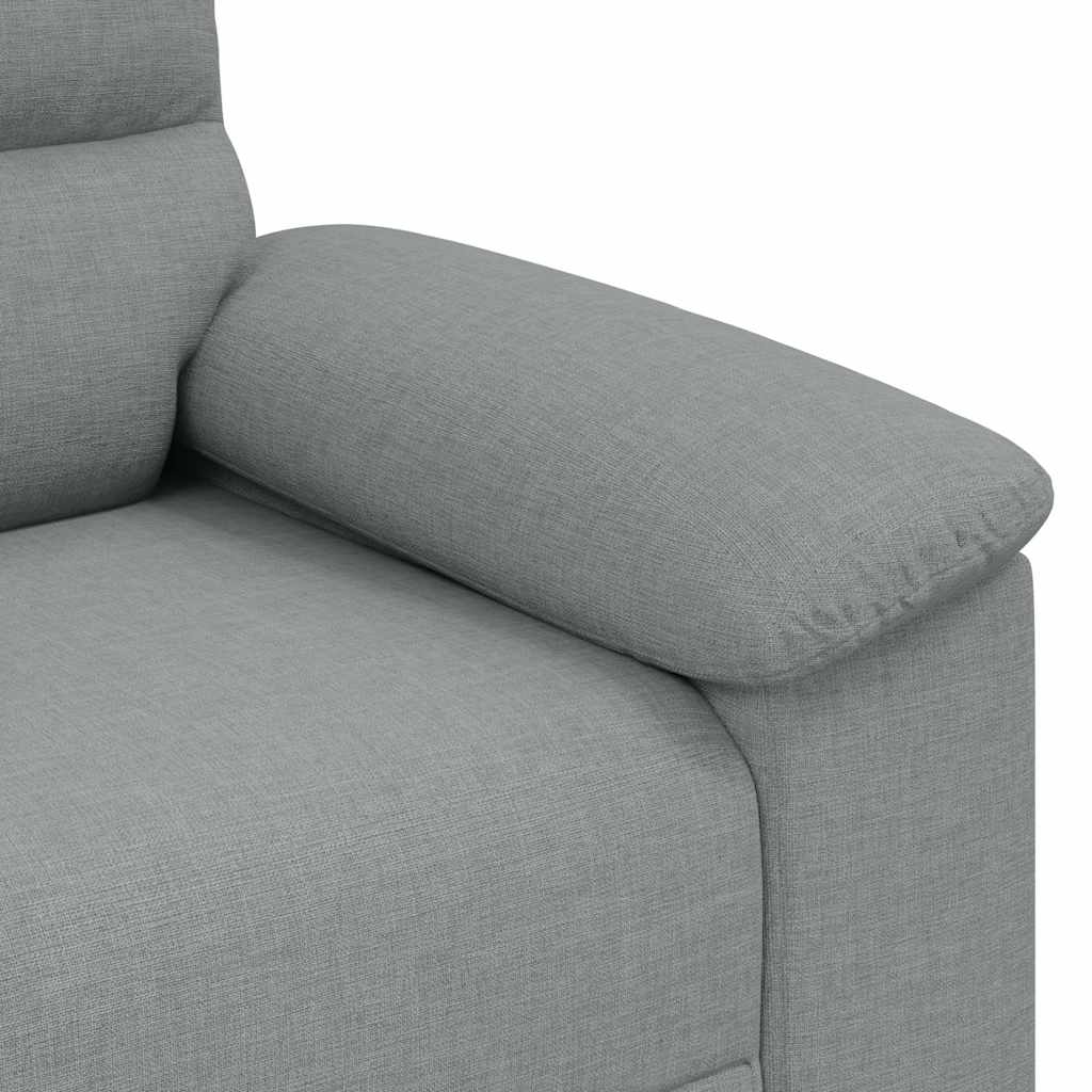 Canapé à 2 places gris clair 120 cm tissu
