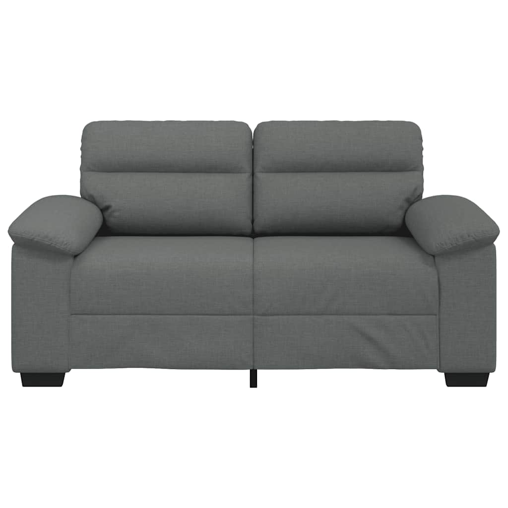 Canapé à 2 places gris foncé 120 cm tissu