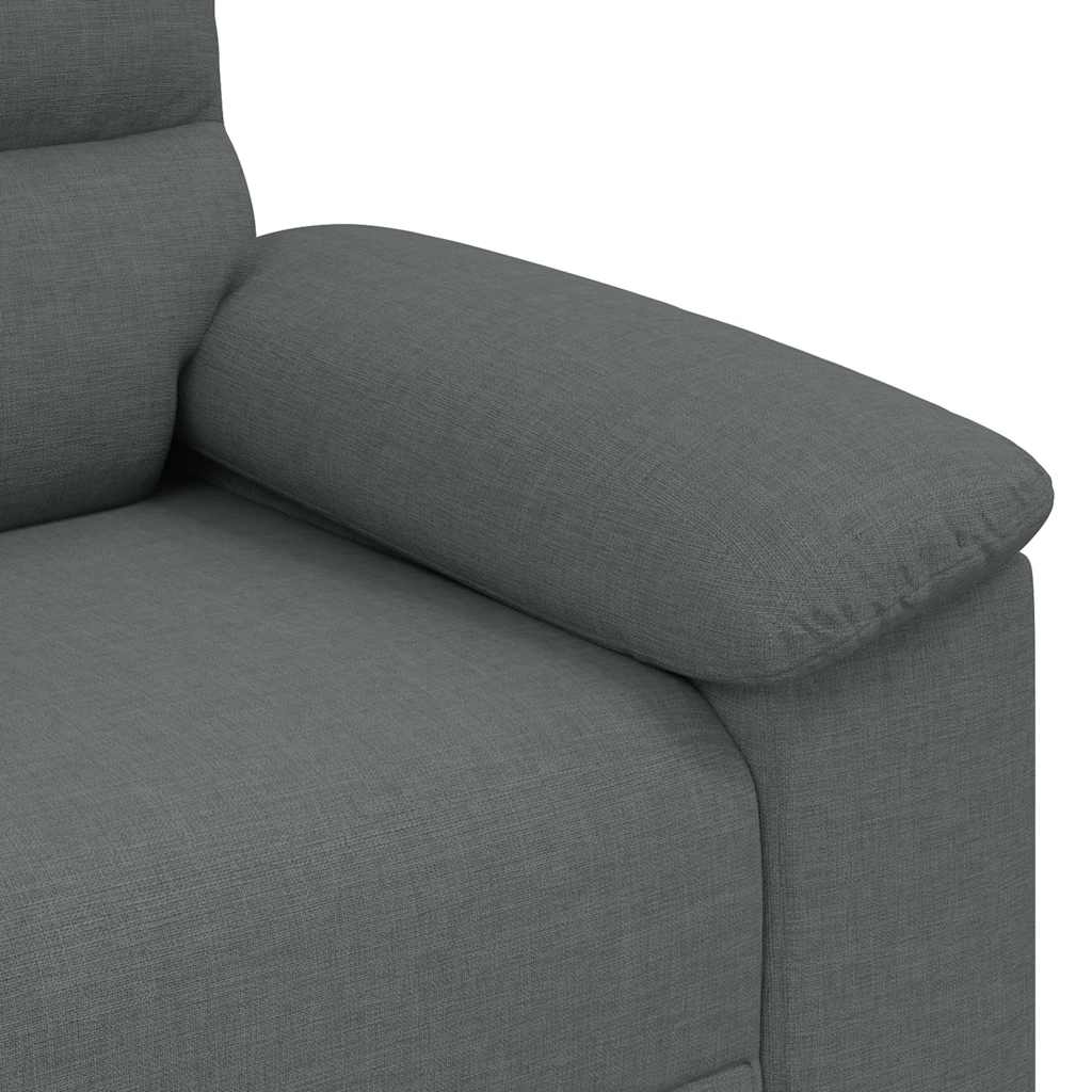 Canapé à 2 places gris foncé 120 cm tissu