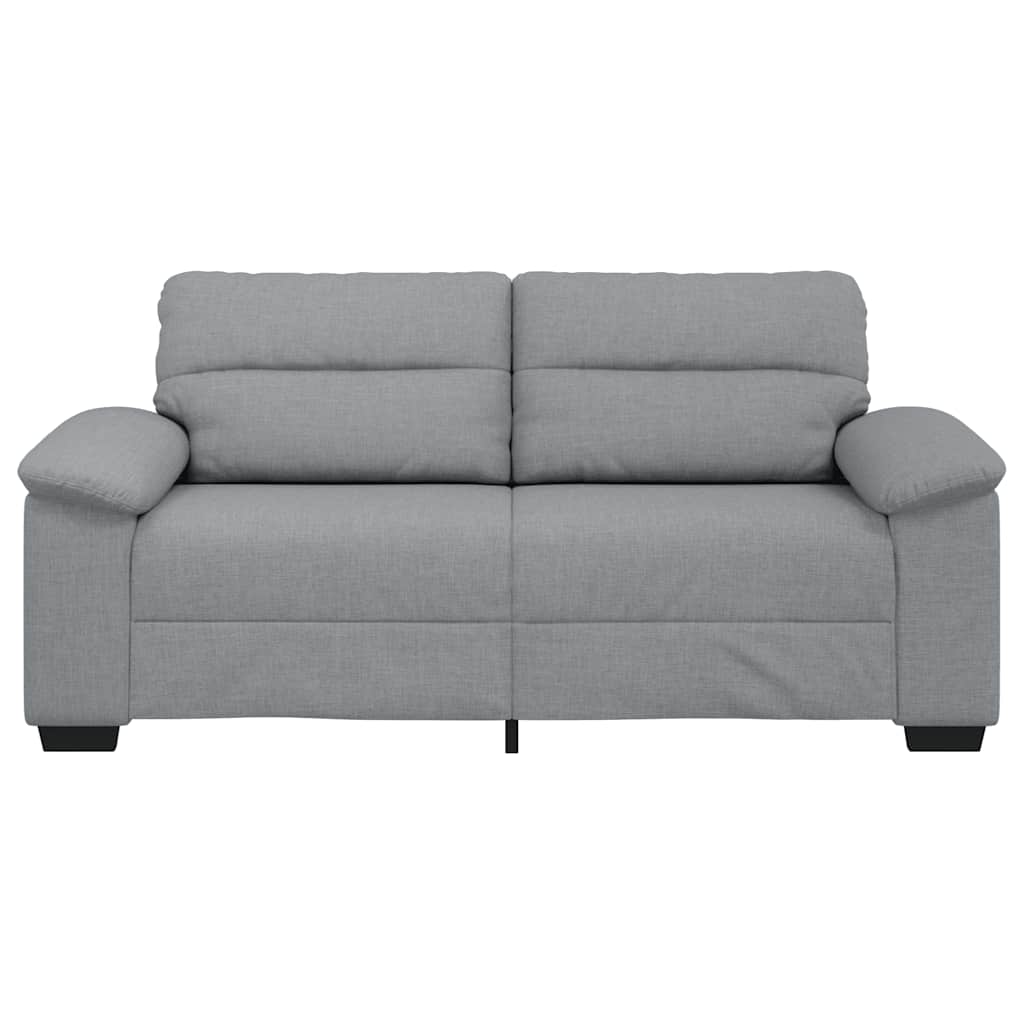 Canapé à 2 places gris clair 140 cm tissu