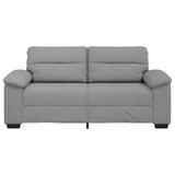 Canapé à 2 places gris clair 140 cm tissu