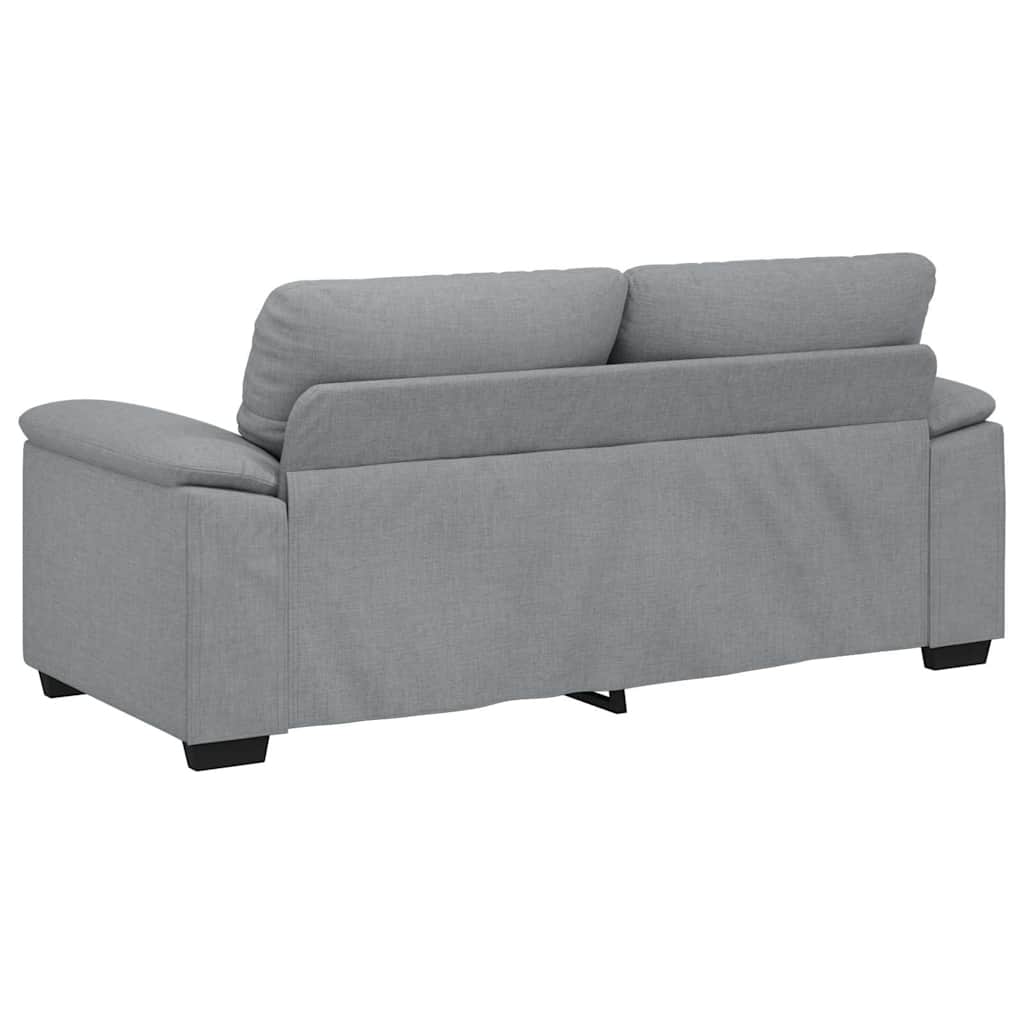 Canapé à 2 places gris clair 140 cm tissu