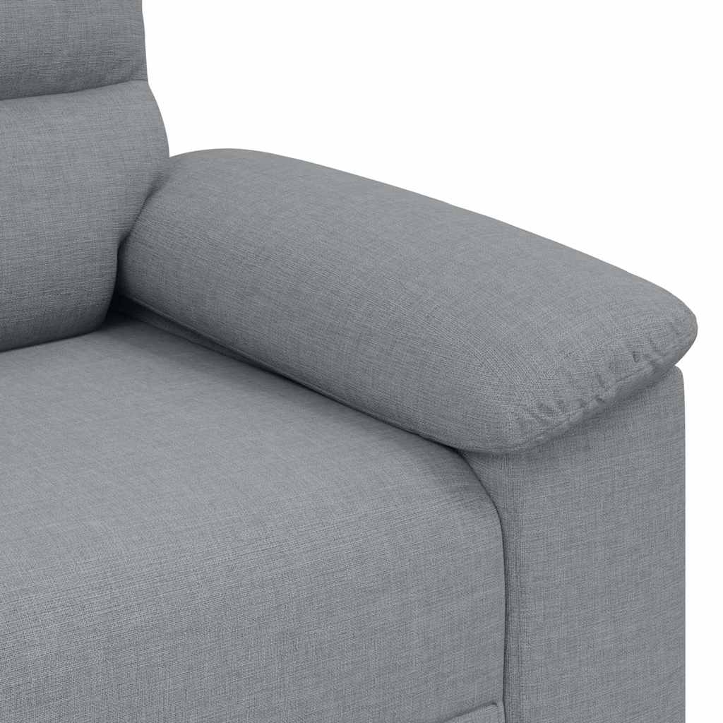 Canapé à 2 places gris clair 140 cm tissu