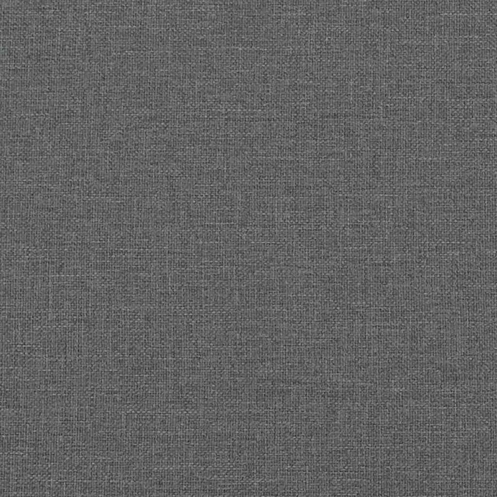 Canapé à 2 places gris foncé 140 cm tissu