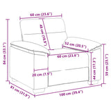 Fauteuil cappuccino 60 cm similicuir