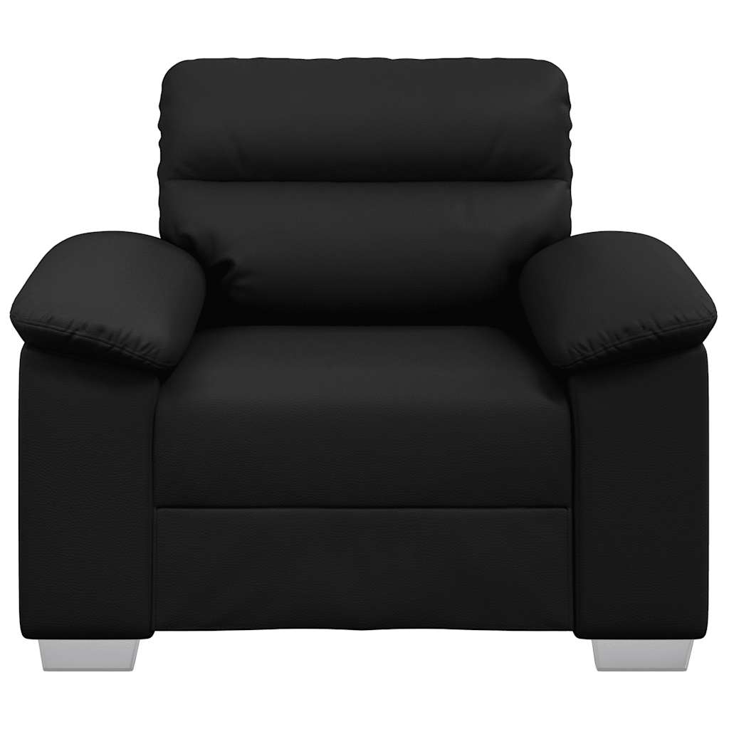 Fauteuil noir 60 cm similicuir