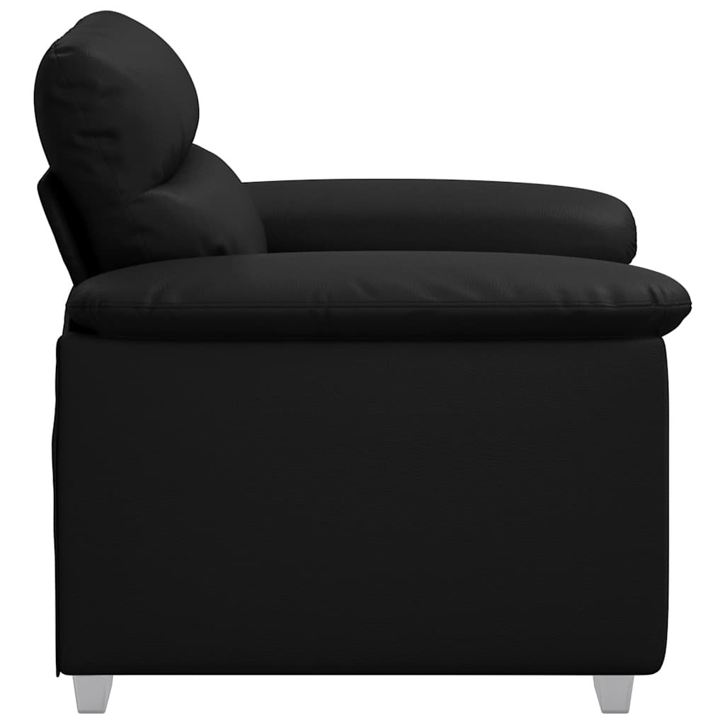 Fauteuil noir 60 cm similicuir