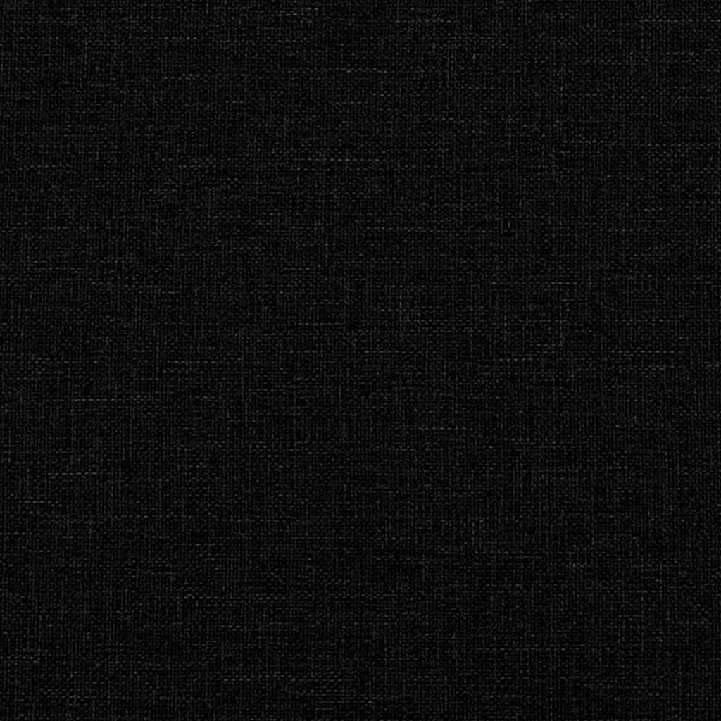 Canapé 2 places avec méridienne en L noir 125 cm tissu