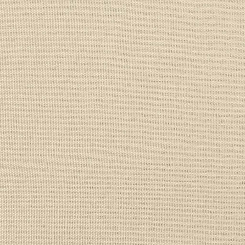 Canapé 2 places avec méridienne en L crème 125 cm tissu