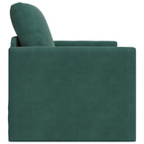 Canapé-lit avec coussin Vert foncé 74 x 77 x 81 cm Velours