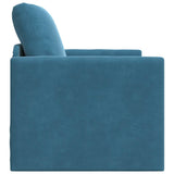 Canapé-lit avec coussin Bleu 74 x 77 x 81 cm Velours