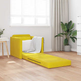 Canapé-lit avec coussin Jaune foncé 74 x 77 x 81 cm Velours
