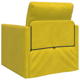 Canapé-lit avec coussin Jaune foncé 74 x 77 x 81 cm Velours
