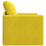 Canapé-lit avec coussin Jaune foncé 74 x 77 x 81 cm Velours