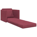 Canapé-lit avec coussin Rouge bordeaux 74 x 77 x 81 cm tissu
