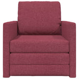 Canapé-lit avec coussin Rouge bordeaux 74 x 77 x 81 cm tissu