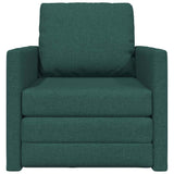 Canapé-lit avec coussin Vert foncé 74 x 77 x 81 cm tissu