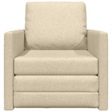 Canapé-lit avec coussin Crème 74 x 77 x 81 cm tissu