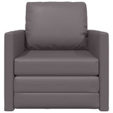 Sofa Lit de Sol avec coussin Gris 74 x 77 x 81 cm Faux cuir