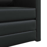 Sofa Lit de Sol avec coussin Noir 74 x 77 x 81 cm Faux cuir