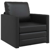 Sofa Lit de Sol avec coussin Noir 74 x 77 x 81 cm Faux cuir