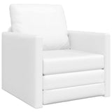 Sofa Lit de Sol avec coussin Blanc 74 x 77 x 81 cm Faux cuir