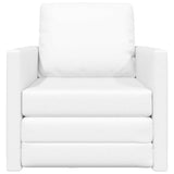 Sofa Lit de Sol avec coussin Blanc 74 x 77 x 81 cm Faux cuir