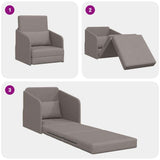 Canapé-Lit Taupe 65 x 80 x 83 cm tissu