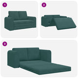 Canapé-Lit Vert foncé 148 x 71 x 83 cm Velours