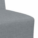 Canapé modulaire sans accoudoirs Gris clair 55 cm Tissu
