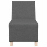 Canapé modulaire sans accoudoirs Gris foncé 55 cm Tissu