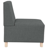 Canapé modulaire sans accoudoirs Gris foncé 55 cm Tissu