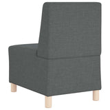 Canapé modulaire sans accoudoirs Gris foncé 55 cm Tissu