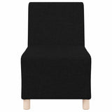 Canapé modulaire sans accoudoirs Noir 55 cm Tissu