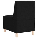 Canapé modulaire sans accoudoirs Noir 55 cm Tissu