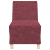 Canapé modulaire sans accoudoirs en tissu rouge vin 55 cm