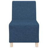 Canapé modulaire sans accoudoirs Bleu 55 cm Tissu