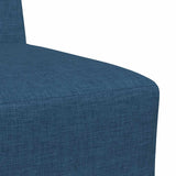 Canapé modulaire sans accoudoirs Bleu 55 cm Tissu