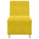 Canapé modulaire sans accoudoirs Jaune 55 cm Velours
