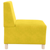 Canapé modulaire sans accoudoirs Jaune 55 cm Velours