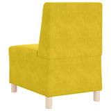 Canapé modulaire sans accoudoirs Jaune 55 cm Velours