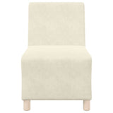 Canapé modulaire sans accoudoirs Crème 55 cm Velours