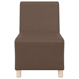 Canapé modulaire sans accoudoirs Marron 55 cm Similicuir