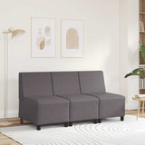 Unité de Sofa Modulaire Sans Accoudoirs Gris 55 x 74 x 82 cm
