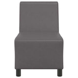 Unité de Sofa Modulaire Sans Accoudoirs Gris 55 x 74 x 82 cm