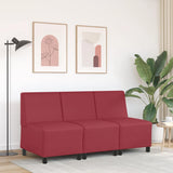 Unité de Sofa Modulaire Sans Accoudoirs Bordeaux