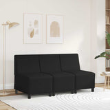 Unité de Sofa Modulaire Sans Accoudoirs Noir 55 x 74 x 82 cm