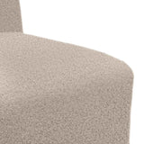 Canapé modulaire sans accoudoirs Gris clair 55 cm Tissu imitation laine bouclée