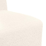 Canapé modulaire sans accoudoirs Crème 55 cm Tissu imitation laine bouclée